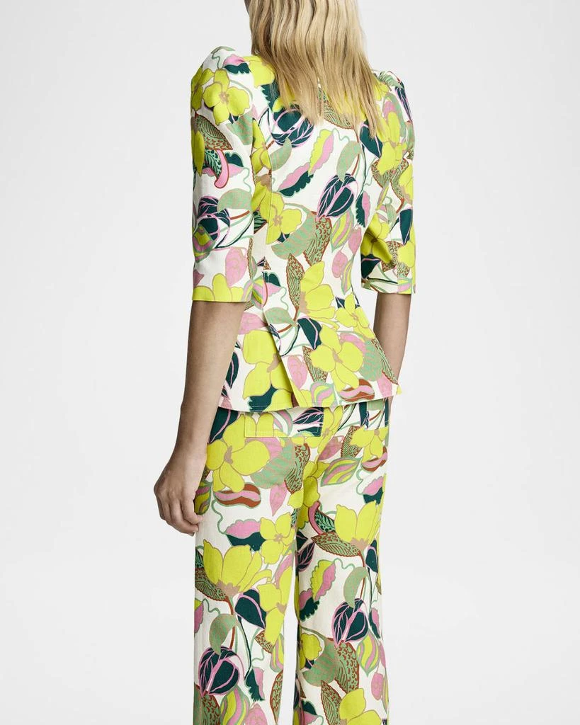 Smythe Citrus Cabana Short-Sleeve Blazer 3
