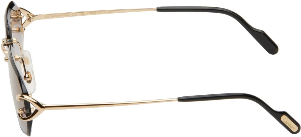 Cartier Gold Classic 'C de Cartier' Motif Sunglasses 3