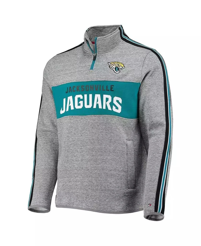 Tommy Hilfiger Men's Heathered Gray Jacksonville Jaguars Mario Quarter-Zip Jacket 3