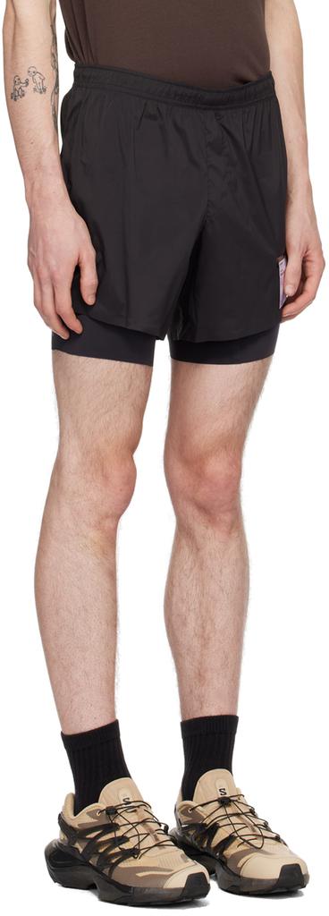 Satisfy Black Distance 8" Shorts