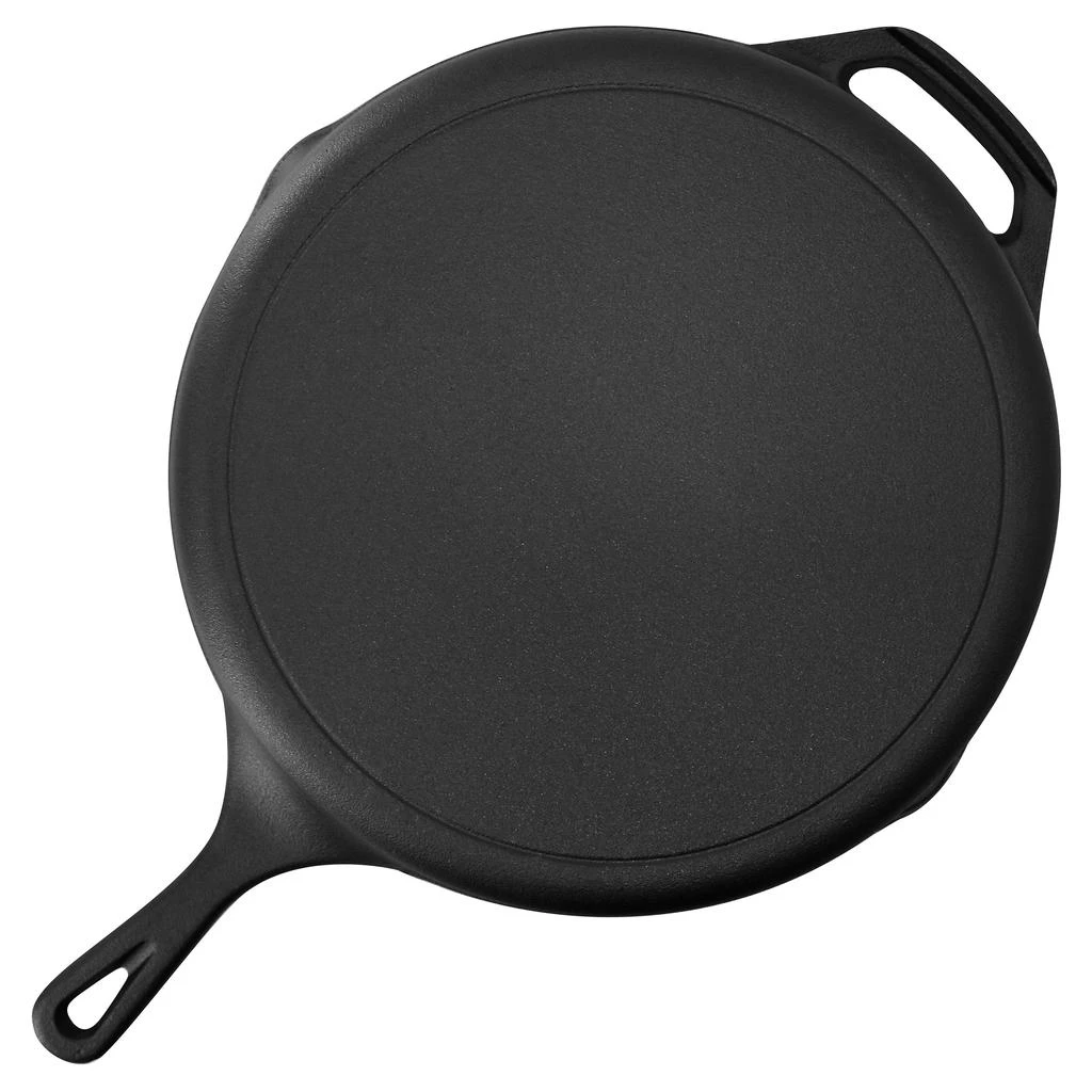 Megachef 12 Inch Pre-Seasoned Cast Iron Skillet with Cast Iron Lid 5