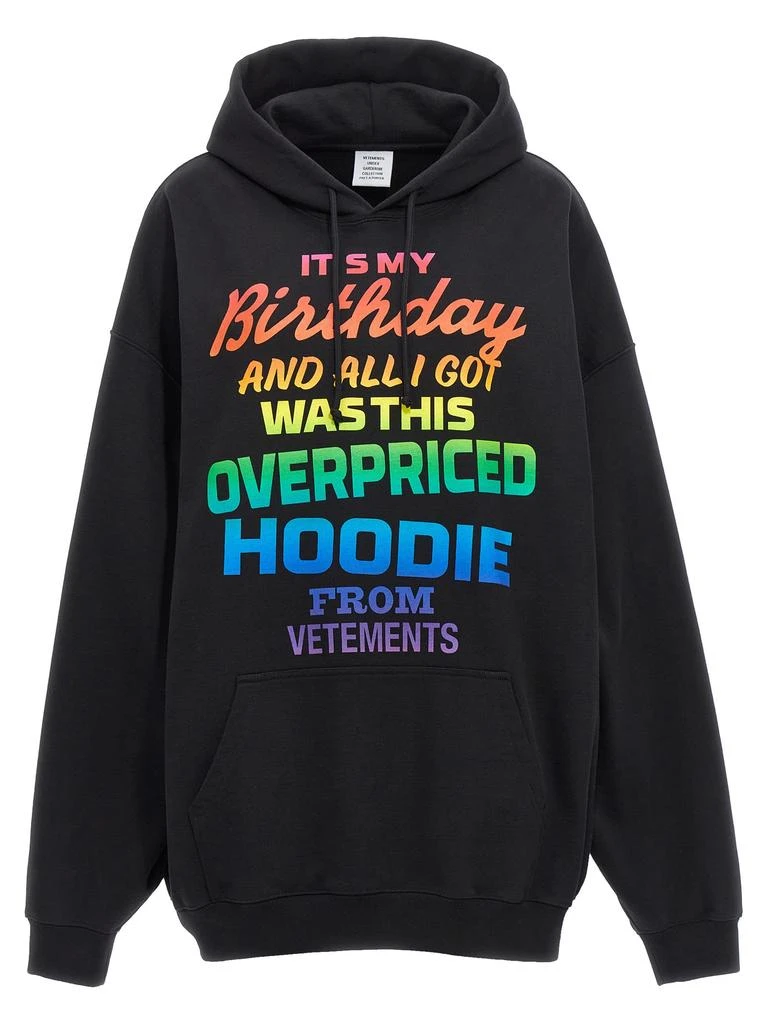 Vetements Overpriced Birthday Hoodie 1