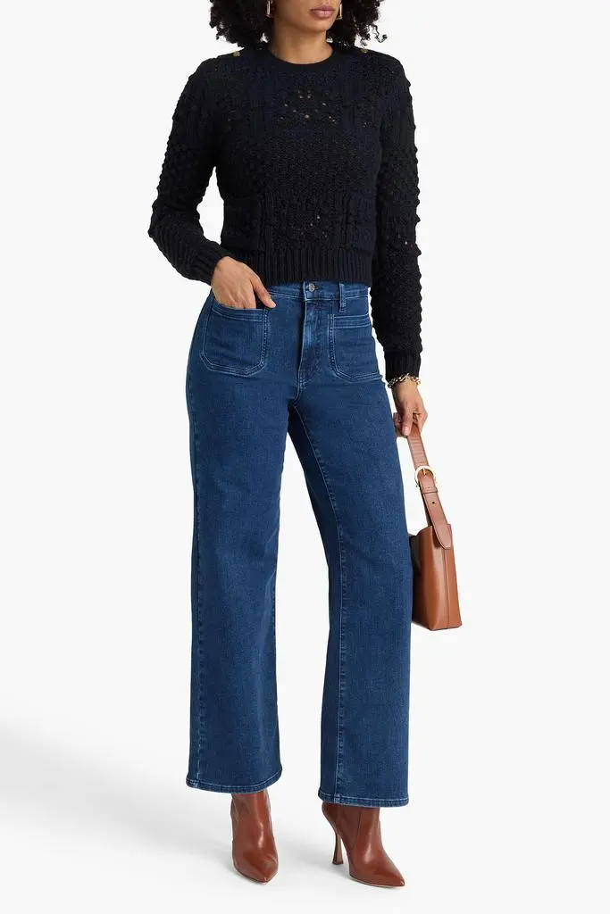 FRAME Le Slim Palazzo high-rise wide-leg jeans 2