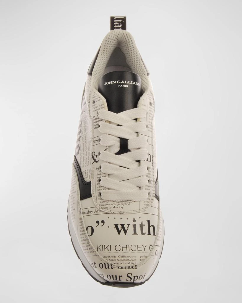 John Galliano Paris Men's Gazette Logo Runner Sneakers 5