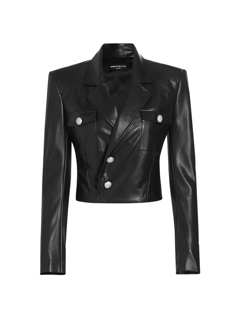 Generation Love Karl Faux Leather Blazer