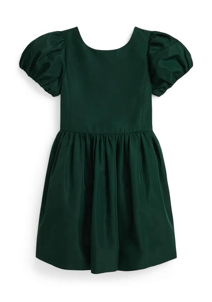 Ralph Lauren Girls 2-6x Balloon-Sleeve Taffeta Dress