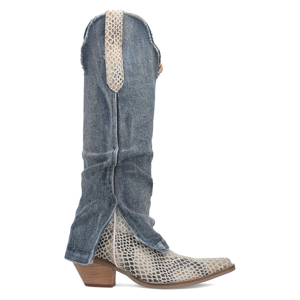 Dingo Shabby Lizard Print Snip Toe Cowboy Boots