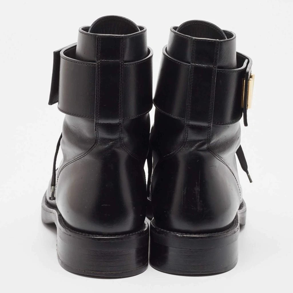 Louis Vuitton Louis Vuitton Black Leather Wonderland Ranger Boots Size 39 5