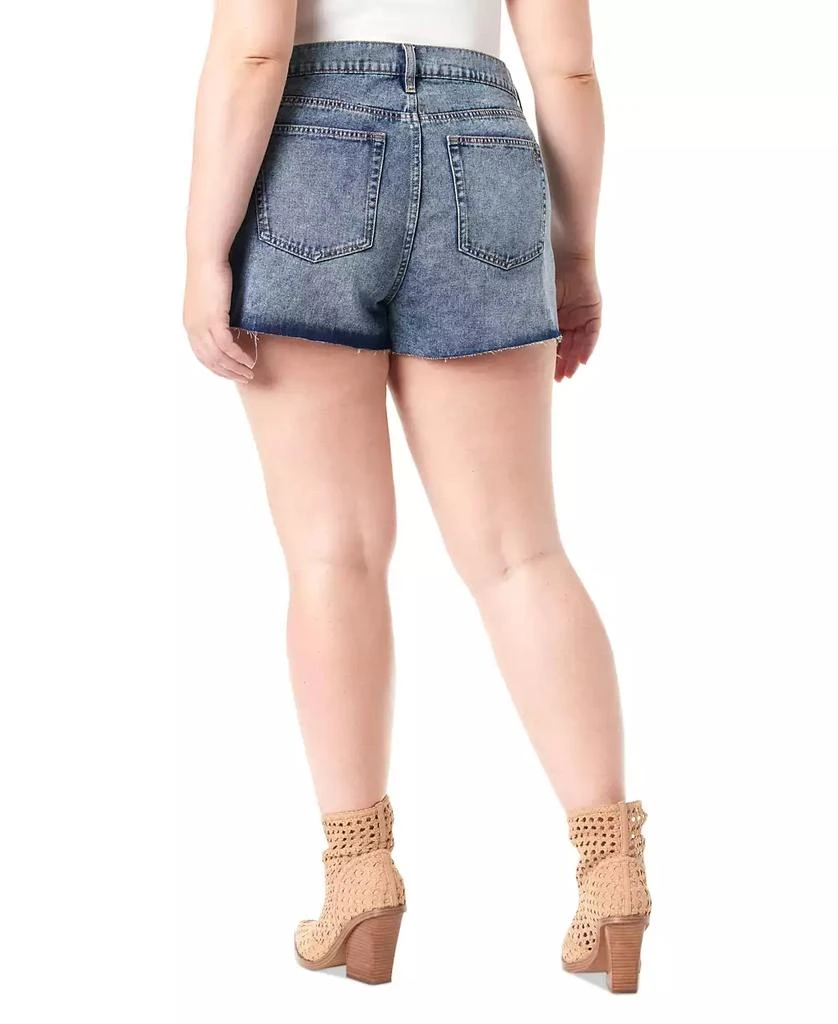 Jessica Simpson Trendy Plus Size Hug Me High-Rise Jean Shorts 2