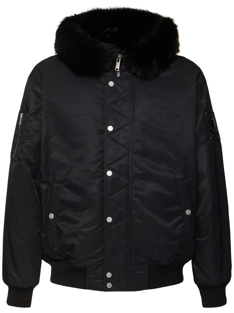 Moose Knuckles Denali Bomber Jacket W/ Shearling