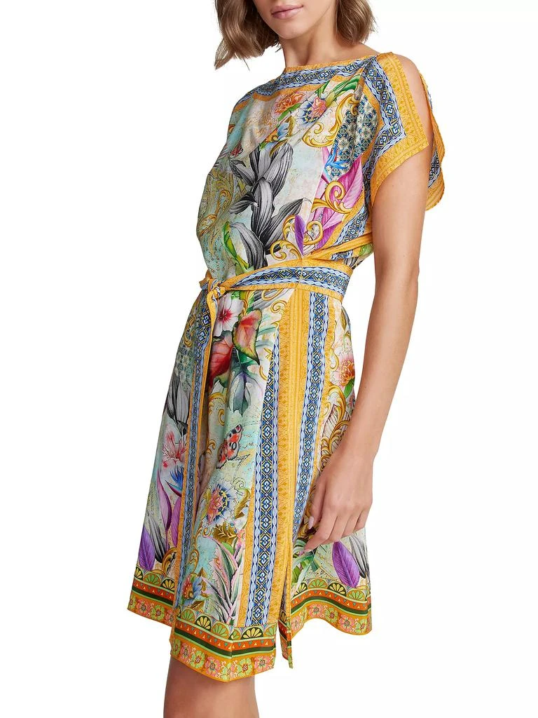 Robert Graham Kendall Baroque Floral Silk-Blend Minidress 4