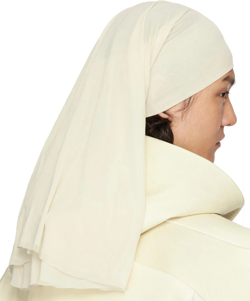 Rick Owens Off-White Hollywood Stretch Cupro Jersey Wig Hat 3