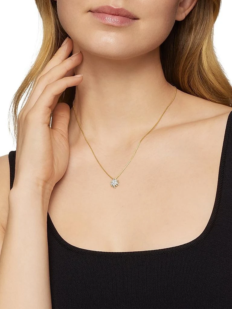 Shop Starburst Pendant Necklace in 18K Yellow Gold with Diamonds