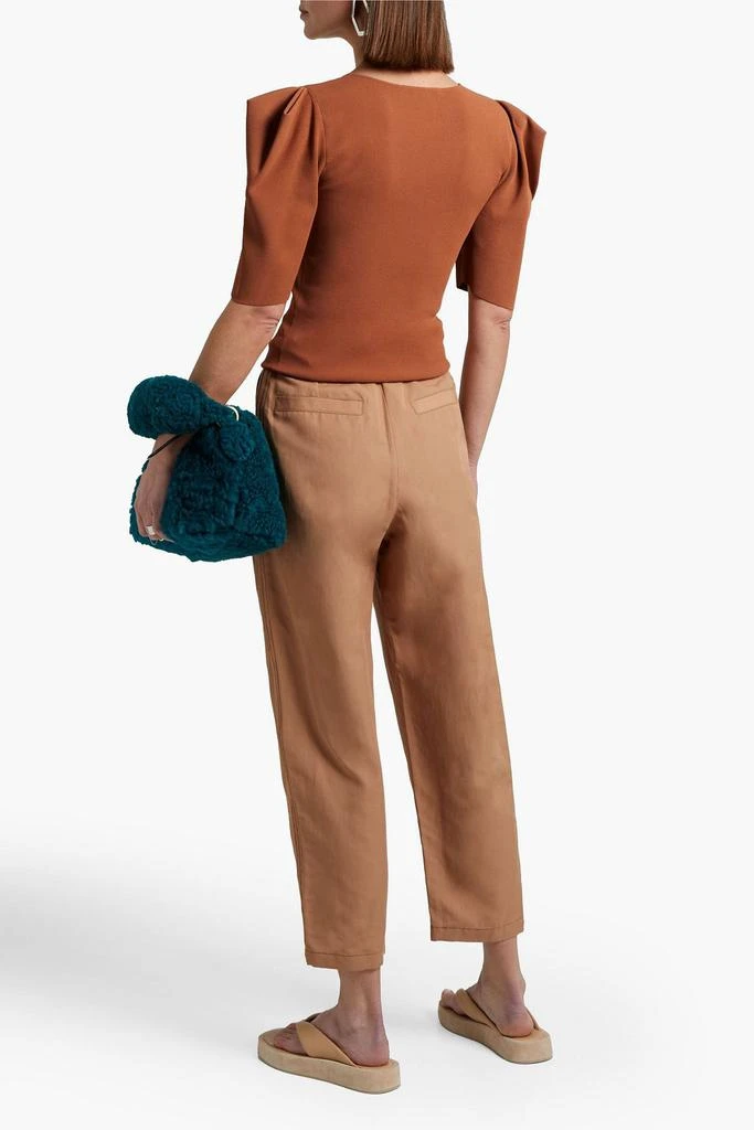 Stella McCartney Pleated twill tapered pants 3