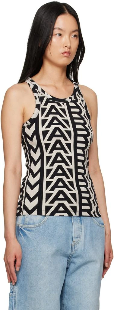 Marc Jacobs Black & Beige 'The Monogram Rib Tank' Tank Top 2