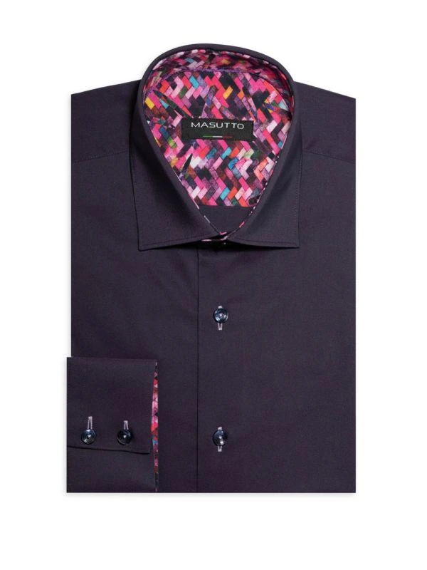 Masutto Eto Contrast Button Dress Shirt 1