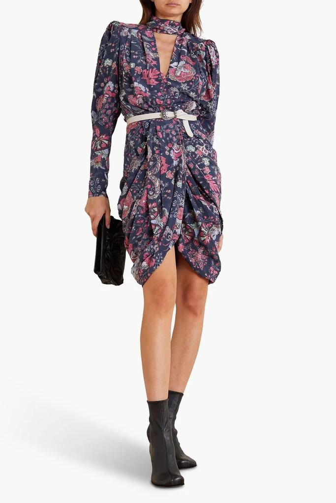 Isabel Marant Batoa pussy-bow floral-print silk-blend crepe de chine dress 2