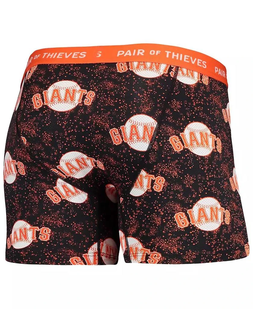 Pair Of Thieves Men's Black San Francisco Giants Super Fit 2-Pack Boxer Briefs Set 3