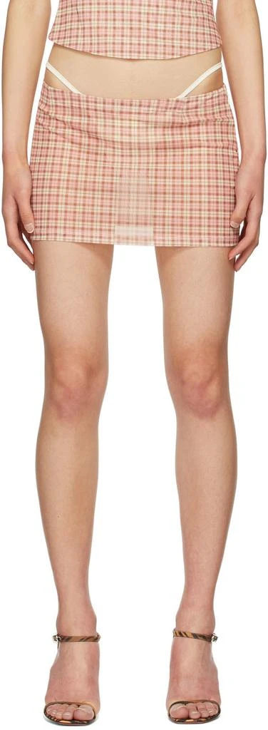 Miaou Pink Fig Mini Skirt