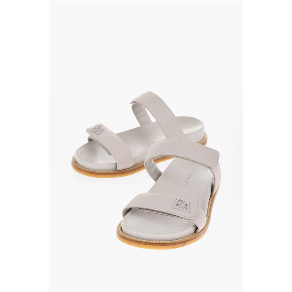 Armani Strap Closure Leather Women's Sandals
