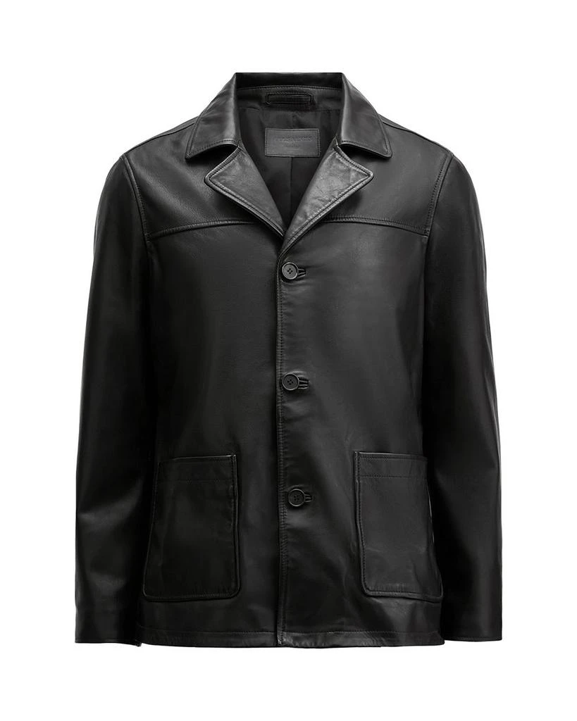 ALL SAINTS Lucas Regular Fit Leather Coat 9