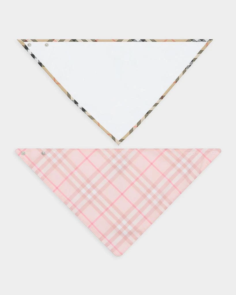 Burberry Kid
s Check Cotton Two-Piece Bib Set 2