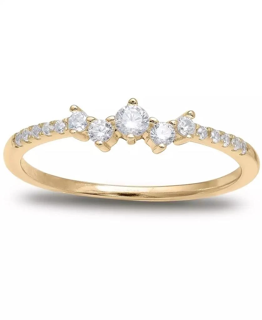 Giani Bernini Cubic Zirconia Scattered Band in 18k Gold-Plated Sterling Silver, Created for Macy's 3
