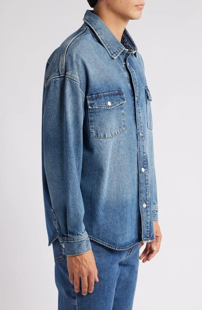 FRAME Relaxed Double Pocket Denim Shirt Jacket 3