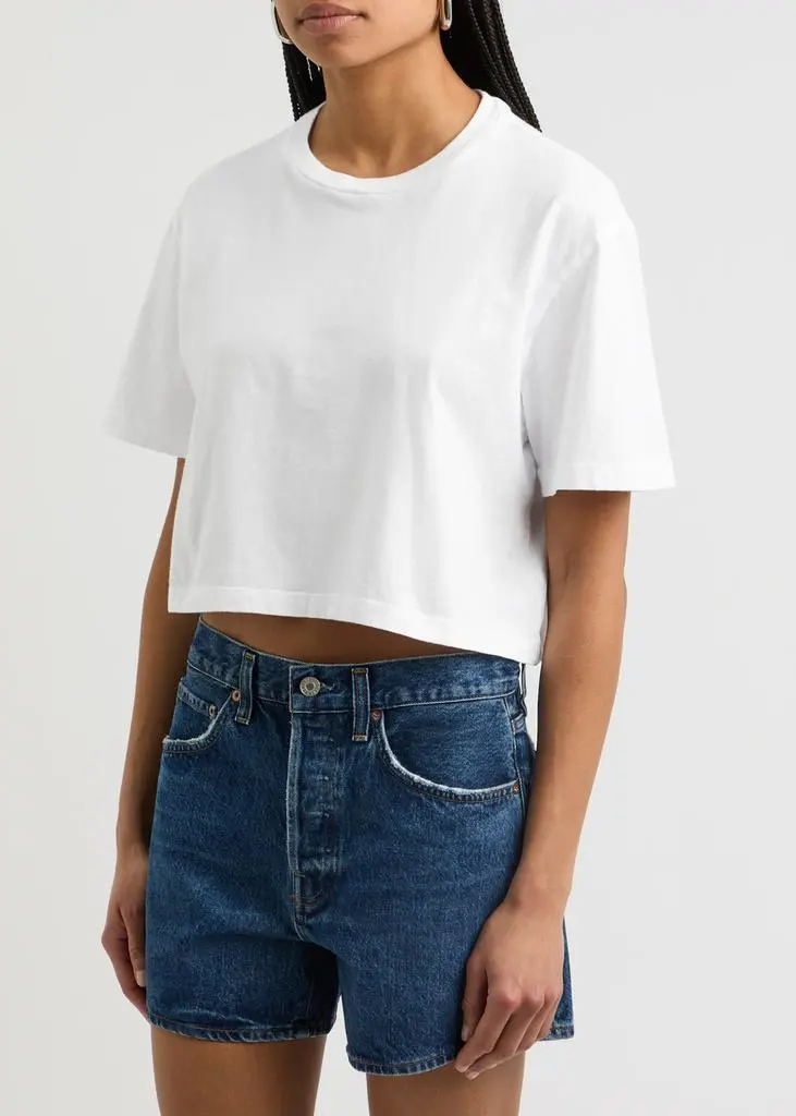 AGOLDE Anya cropped cotton T-shirt 2