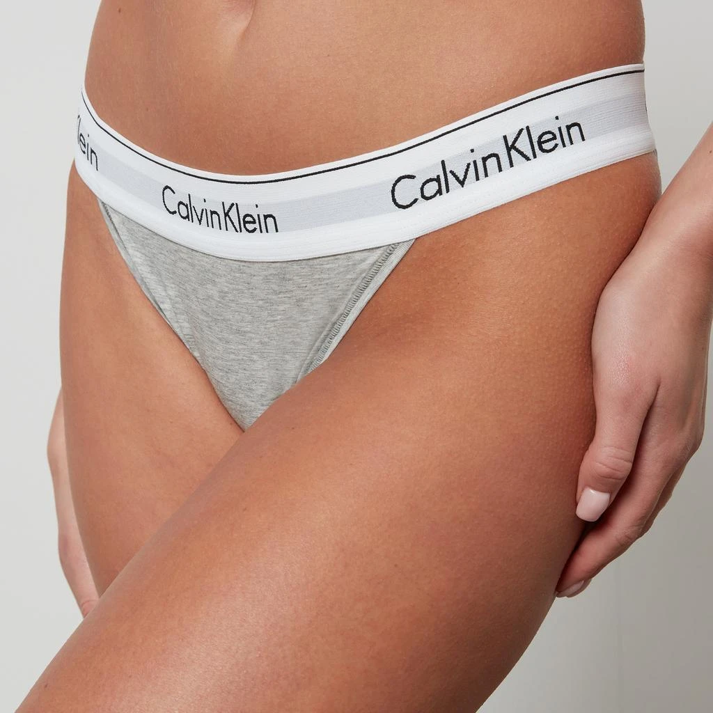 Calvin Klein Women's High Leg Tanga Briefs Grey 4