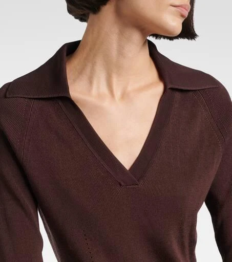 Joseph Ribbed-knit polo sweater 4