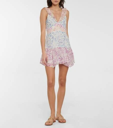 LOVESHACKFANCY Seneca floral silk minidress 2