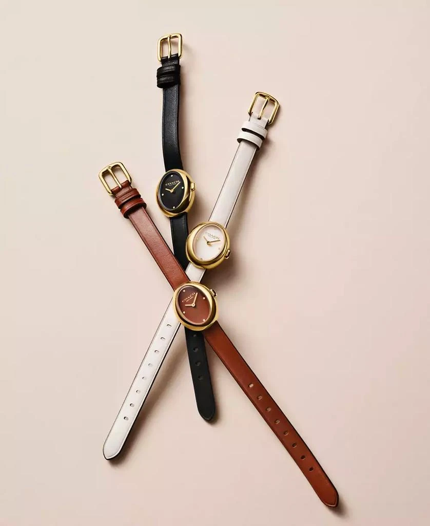 Coach Women's Sammy Black Leather Watch 22.5mm 5