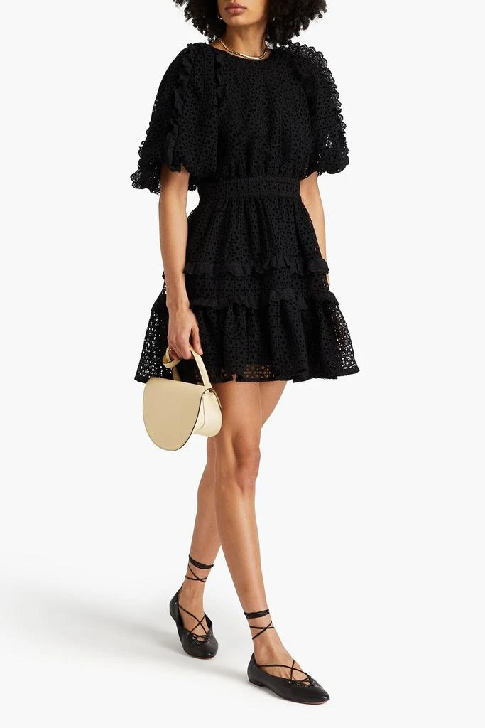 Aje Aveline ruffled broderie anglaise mini dress 2