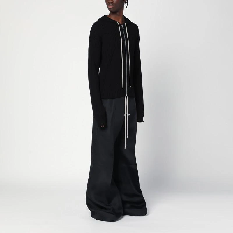 Rick Owens Wide Bela black pants in silk 2