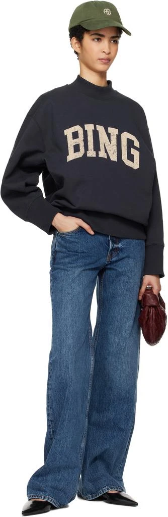 ANINE BING Navy Bradie 'Bing' Sweatshirt 4