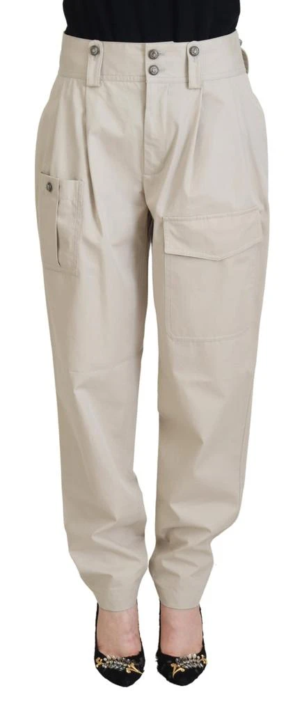 Dolce & Gabbana Dolce & Gabbana Beige Cotton  Cargo Pants 1