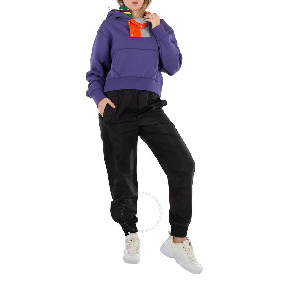 Kolor Ladies Light Purple Panelled Cotton Hoodie