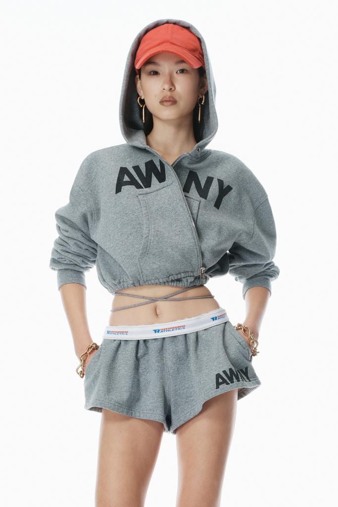 Alexander Wang Deconstructed Logo Wrap Hoodie