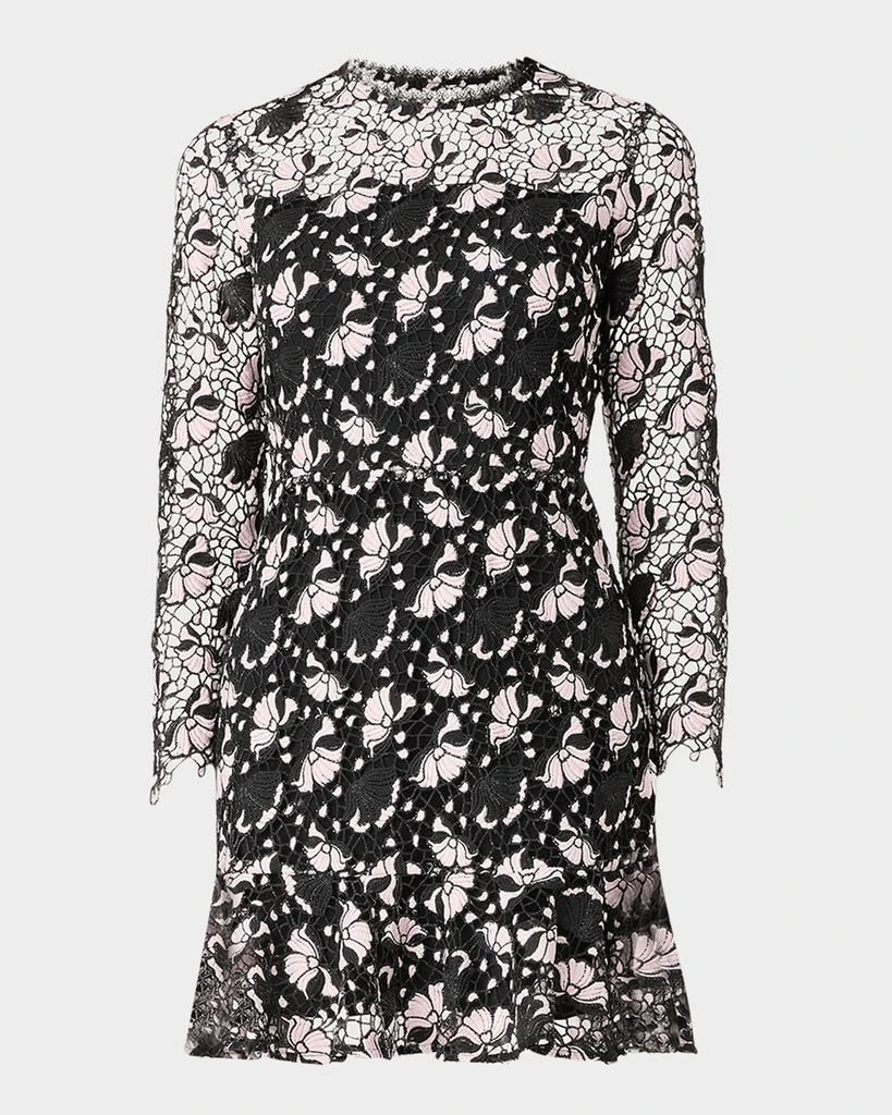 Shoshanna Gracie Two-Tone Floral Lace Mini Dress 1