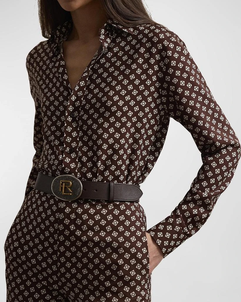Ralph Lauren Printed Silk Button-Down Shirt 5