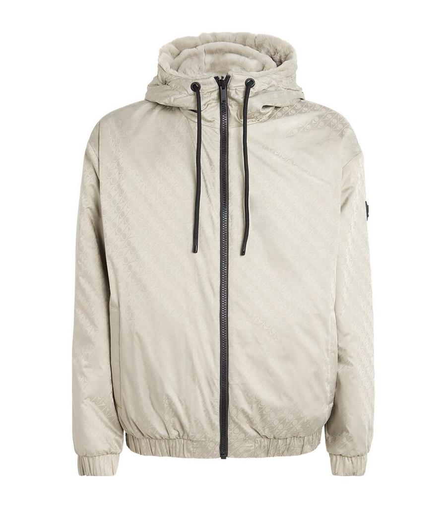 Moose Knuckles Reversible Monogram Bunny Bomber Jacket