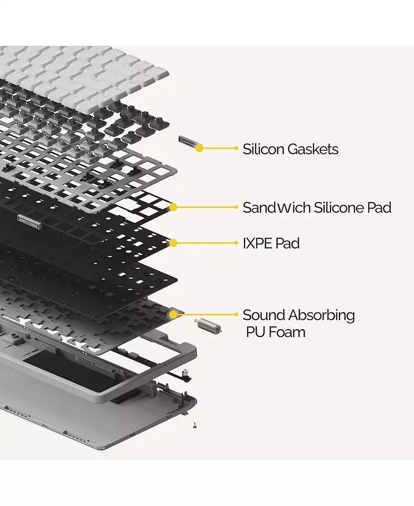 Lofree Affordable Low-Profile Mechanical Keyboard with 84 Keys, Swappable Rechargeable Wireless Keyboard, Bluetooth, Wired for Windows, Mac/Specter Linear Switches 4