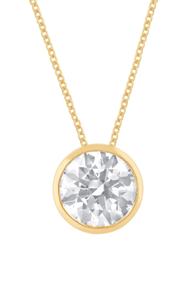 Badgley Mischka 14K Gold Round Cut Lab-Created Diamond Pendant Necklace - 2.0ct 3