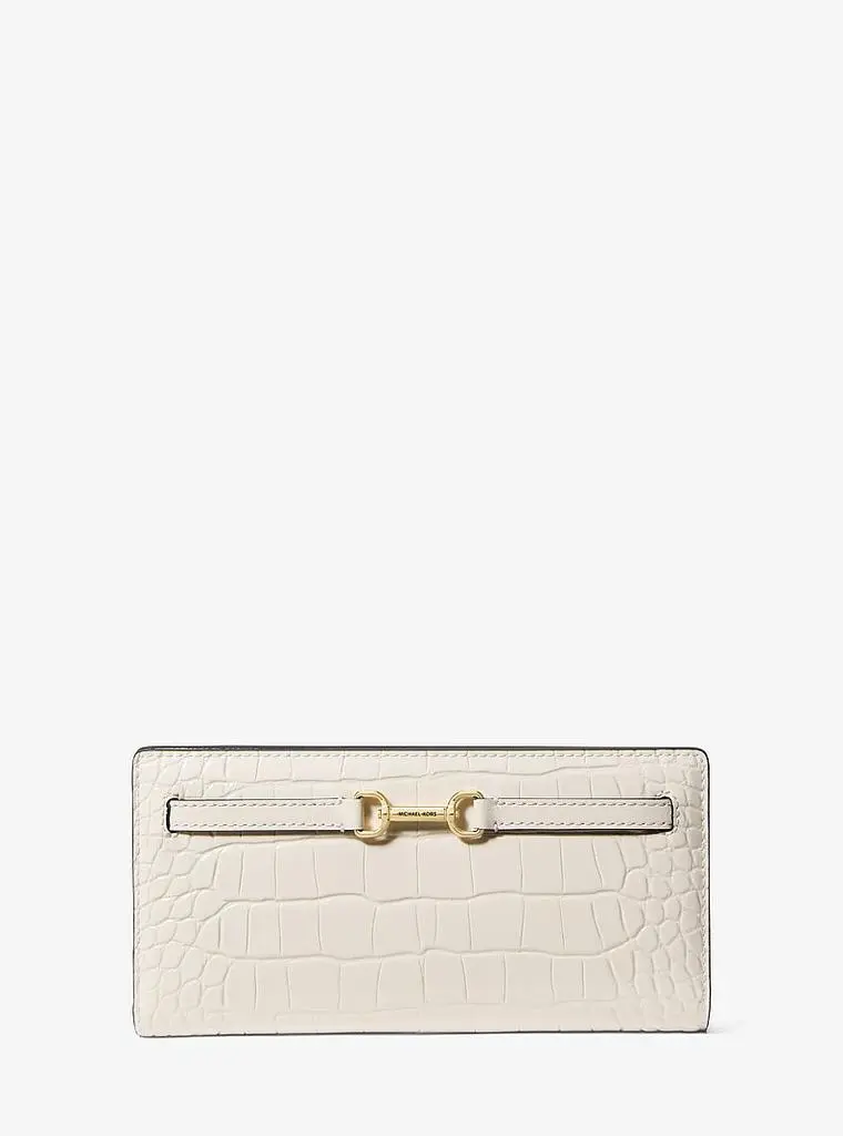 Michael Kors Carson Large Crocodile Embossed Wallet