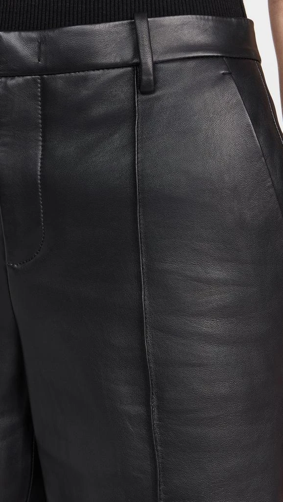 Vince Mid Rise Leather Long Shorts 5
