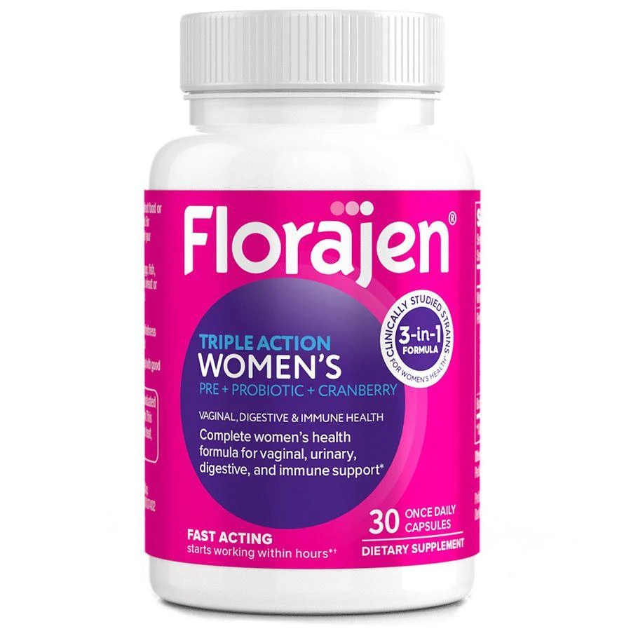 Florajen Triple Action Women's Probiotic, Prebiotic, & Postbiotic 3