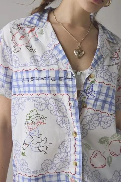 BDG BDG Asher Printed Souvenir Short Sleeve Button-Down Shirt 3