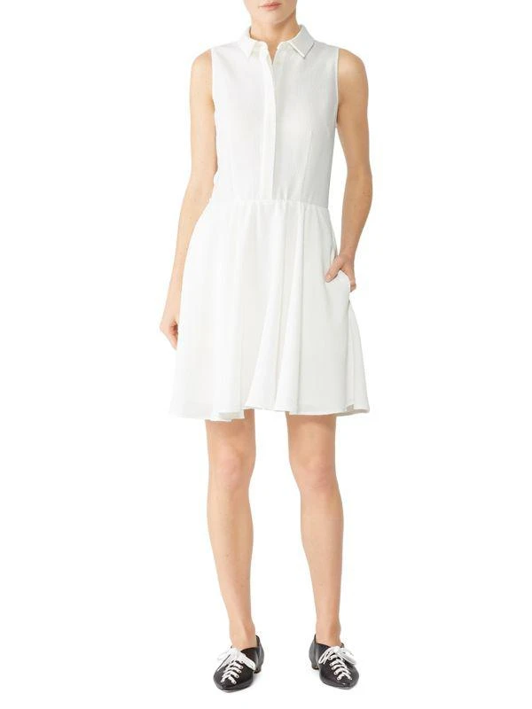 Black Halo Malena Pebble Crepe A Line Dress 1