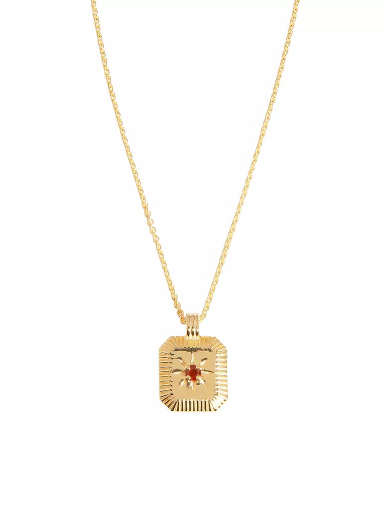 Missoma 18K-Yellow-Gold Vermeil & Birthstone Pendant Necklace